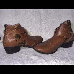 tan ankle booties
